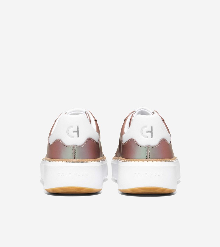 Women Cole Haan Sneakers | Women'S Grandpr Topspin Sneakers Iridescent-Ivory