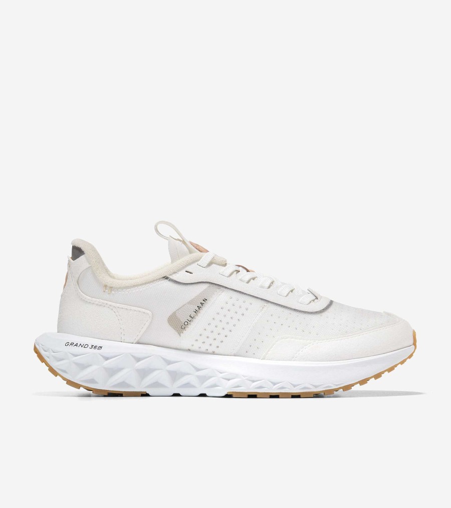 Men Cole Haan Sneakers | Men'S Zer Grand Outpace 3 Running Shoe Optic White-Barely Beige-Optic White