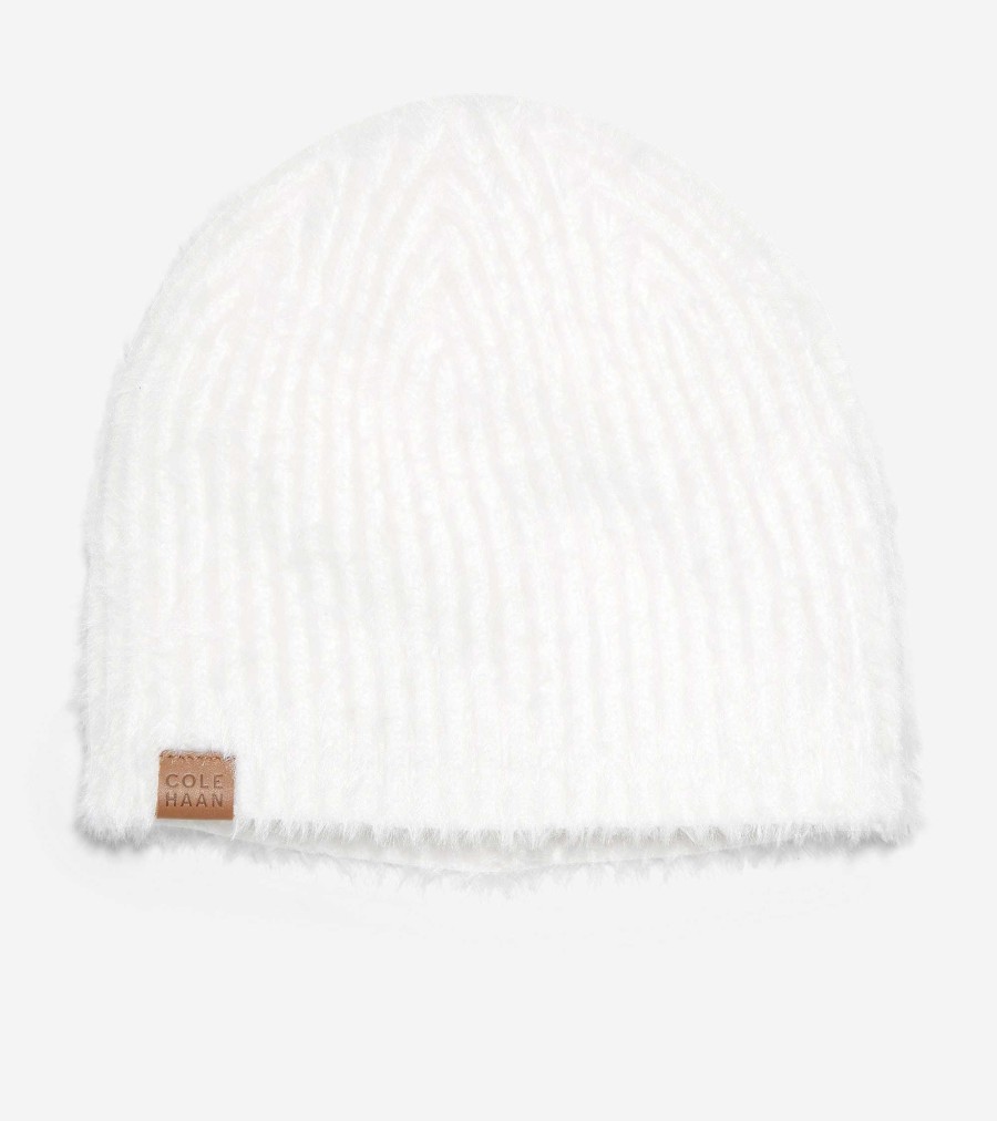 Women Cole Haan Hats, Gloves, & Scarves | Plush Beanie Ivory