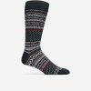 Men Cole Haan Socks | Fair Isle Dress Crew Socks Black