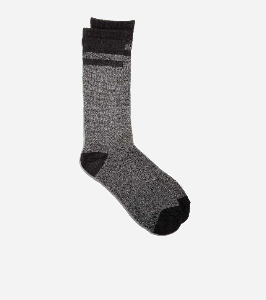 Men Cole Haan Socks | Men'S Marl Boot Socks Black