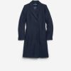 Women Cole Haan Jackets & Coats | Women'S Asymmetrical Peak Lapel Coat Navy