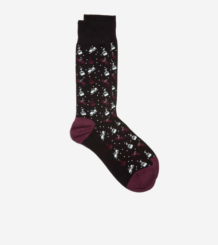 Men Cole Haan Socks | Snow Mobile Dress Crew Socks Black