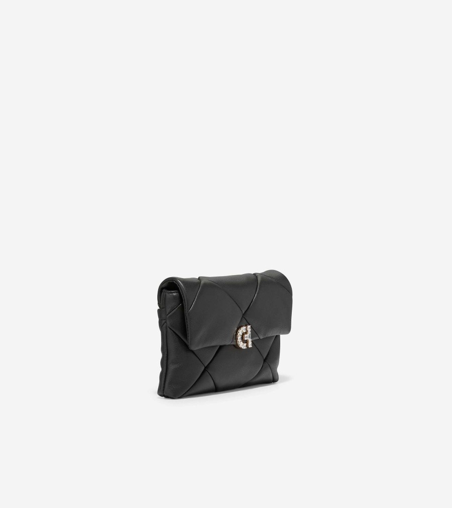 Women Cole Haan Wallets & Wristlets | Crystal Quilted Clutch Black