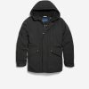 Men Cole Haan Coats & Jackets | Men'S Hooded Puffer Jacket Black