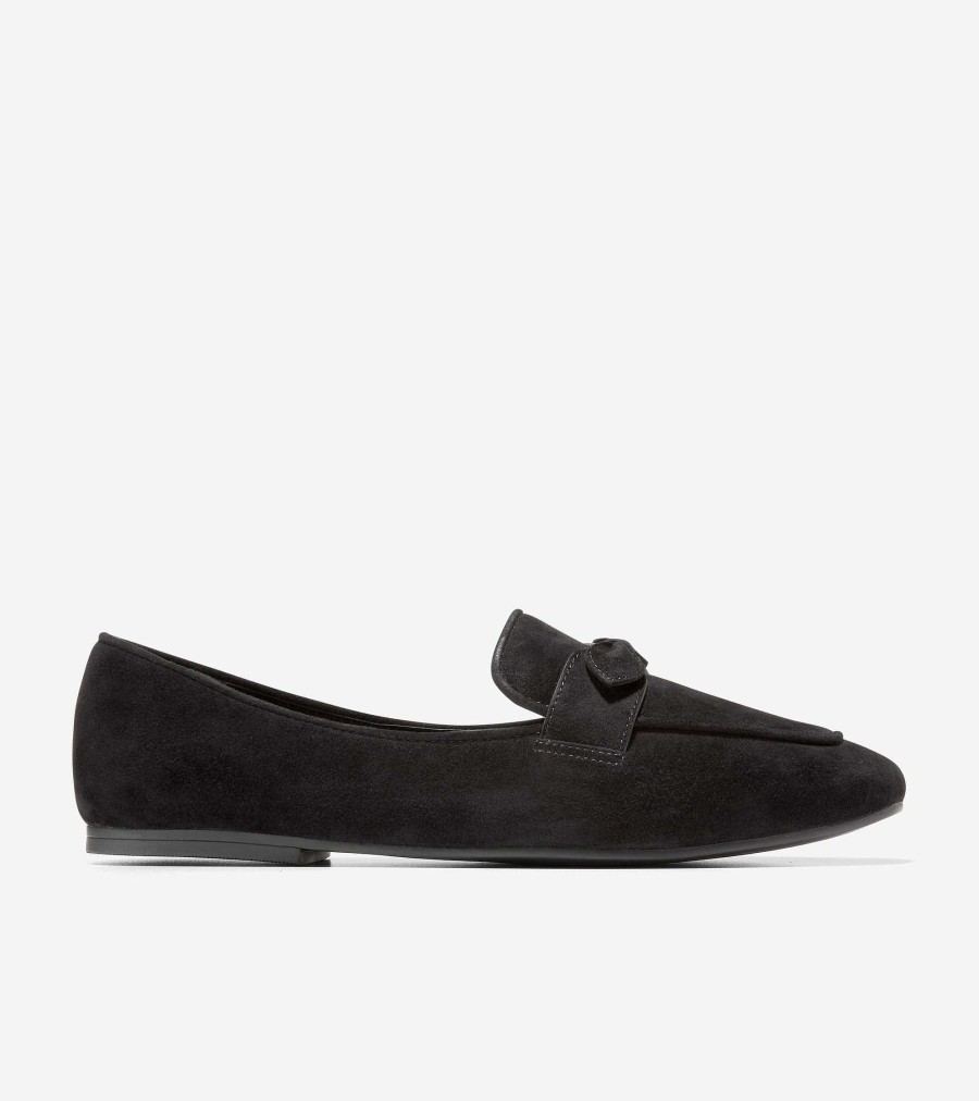 Women Cole Haan Loafers & Drivers | Women'S York Bow Loafers Black