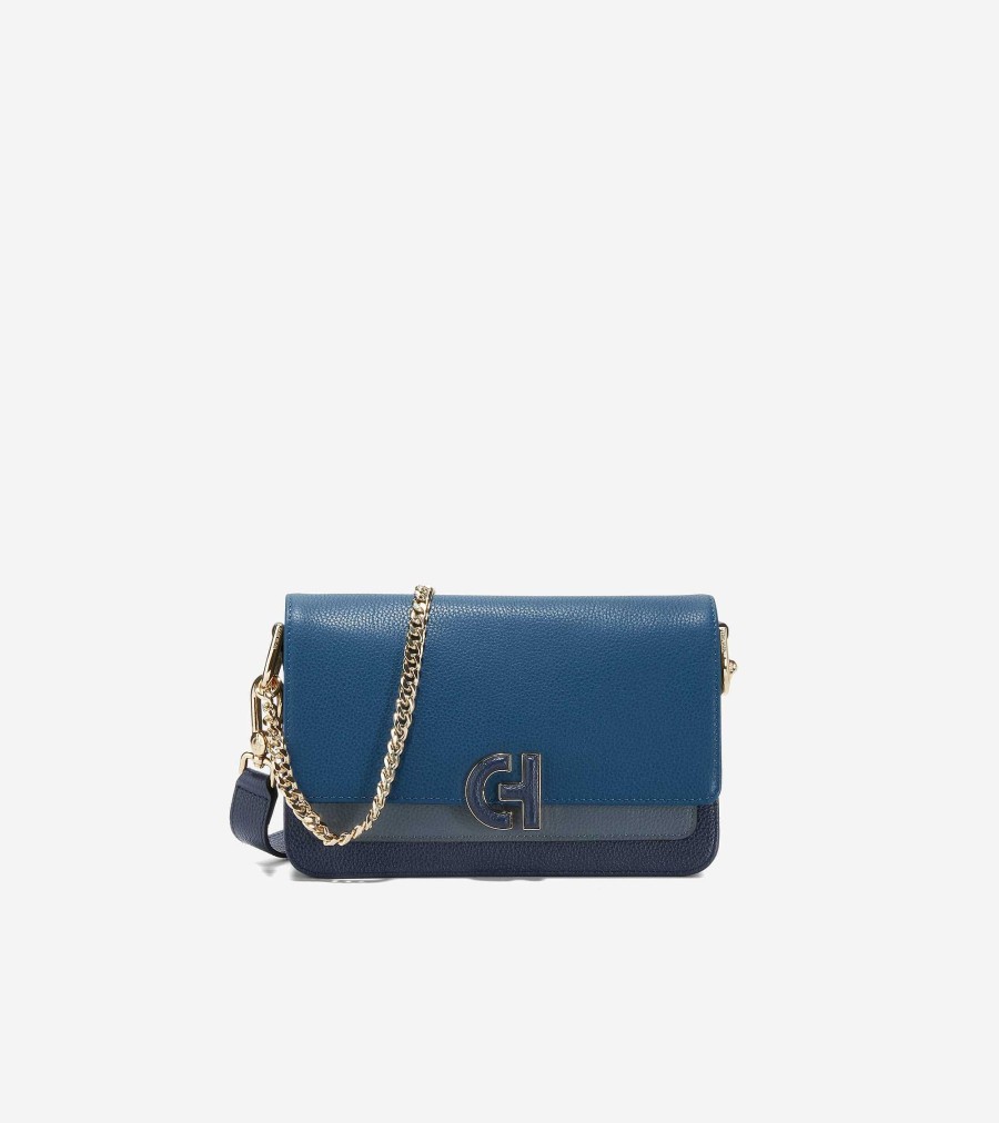 Women Cole Haan Crossbody Bags | Mini Day-To-Night Bag Turbulence-Ensign Blue-Navy Blazer