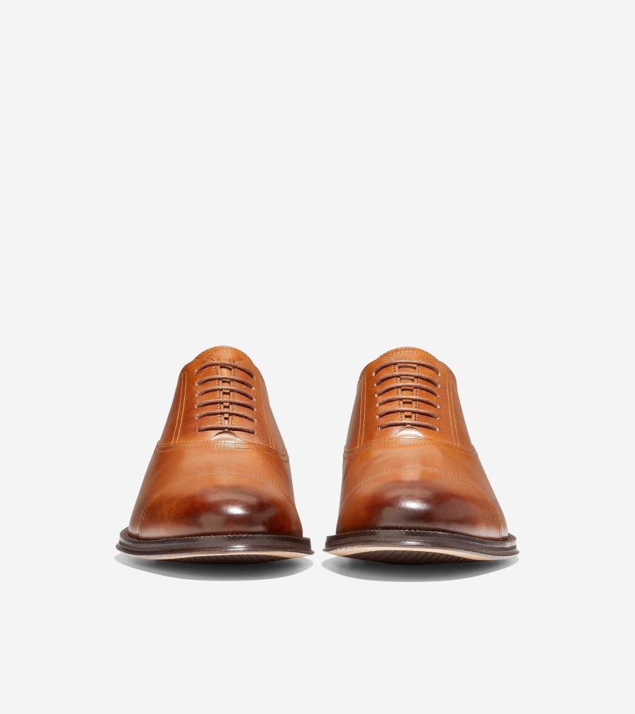 Men Cole Haan Oxfords | Men'S Modern Classics Cap Toe Oxford British Tan-Dark Chocolate