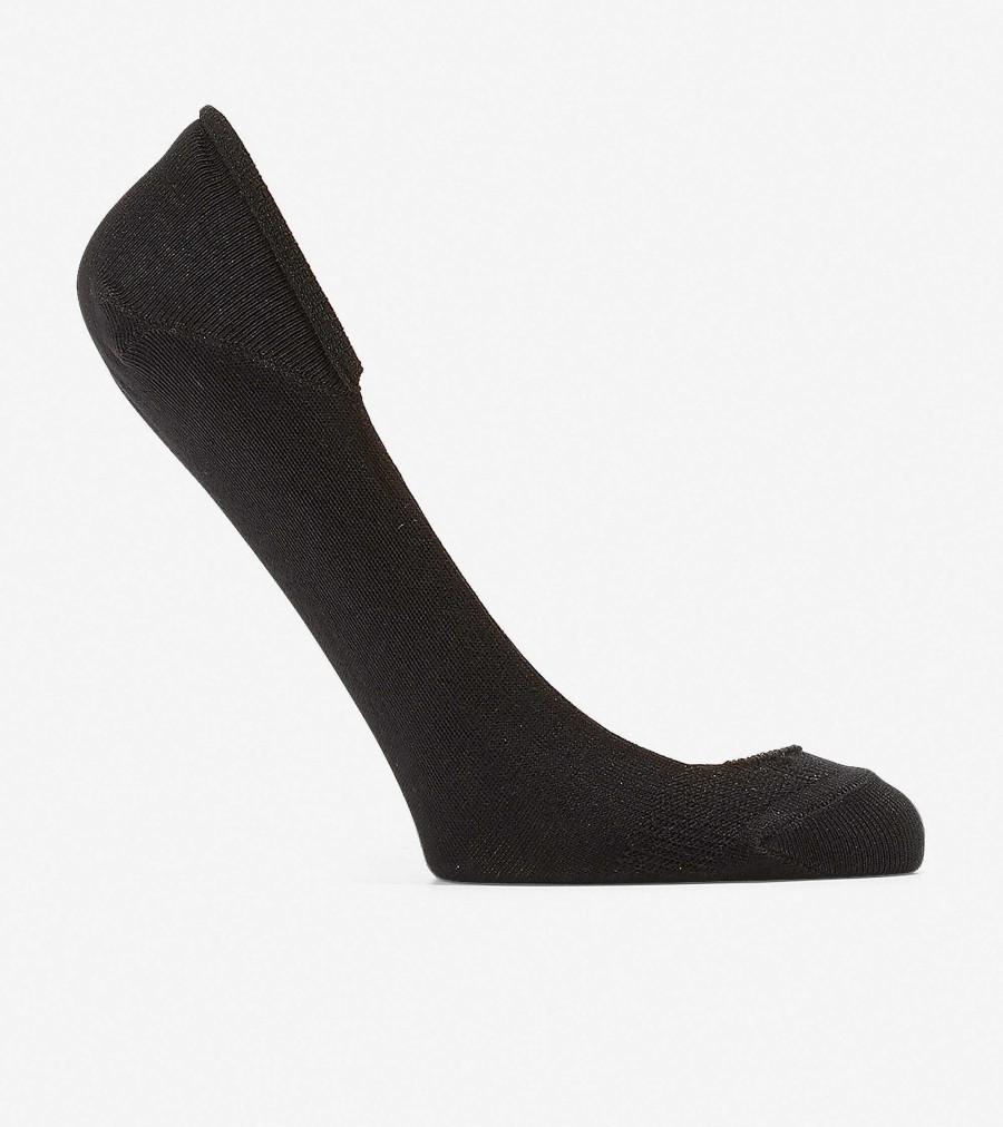 Women Cole Haan Socks | Women'S Knit Ballet Sock Liner - 2 Pack Black