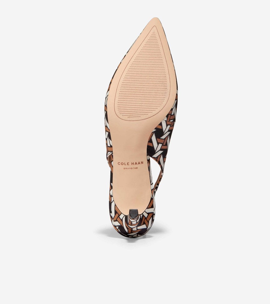 Women Cole Haan Pumps & Wedges | Women'S Vandam Slingback Pump Geo Weave Print