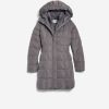 Women Cole Haan Jackets & Coats | Women'S 32" Signature Hooded Taffeta Down Coat Carbon