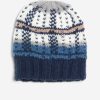 Women Cole Haan Hats, Gloves, & Scarves | Plaid Colorblock Hat Navy Multi