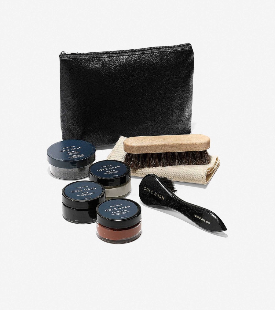 Women Cole Haan Leather & Shoe Care | Mini Deluxe Travel Kit Neutral