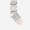 Women Cole Haan Socks | Holiday Dress Crew Socks Light Grey Heather