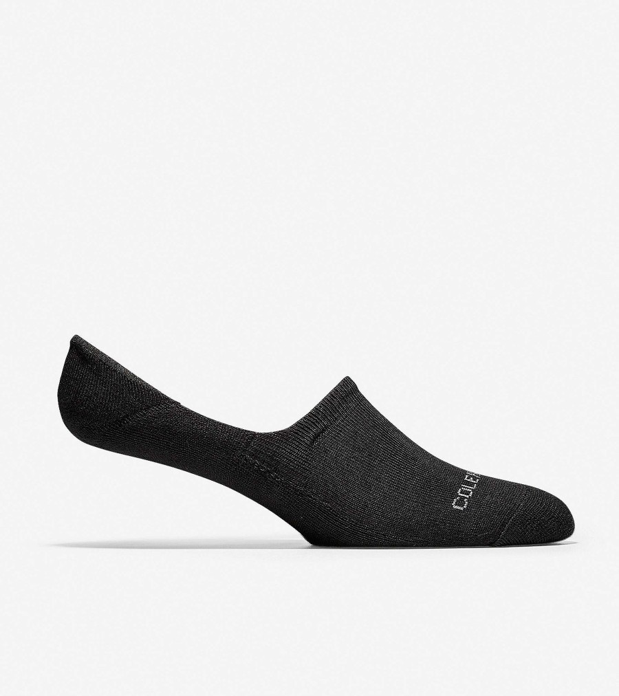 Men Cole Haan Socks | Men'S Casual Cushion Sock Liner 2 Pack Black