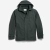 Men Cole Haan Coats & Jackets | Men'S Hooded Rain Jacket Black