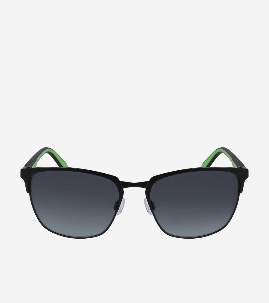 Women Cole Haan Sunglasses | Titanium Square Sunglasses Black