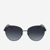 Women Cole Haan Sunglasses | Titanium Round Sunglasses Black