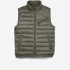 Men Cole Haan Coats & Jackets | Men'S Quilted Vest Olive