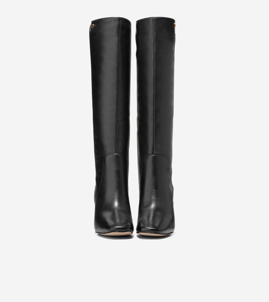 Women Cole Haan Boots | Women'S Chrystie Square Toe Tall Boot Black