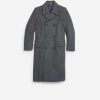 Men Cole Haan Coats & Jackets | Men'S Double Breasted Stretch Wool Coat Charcoal