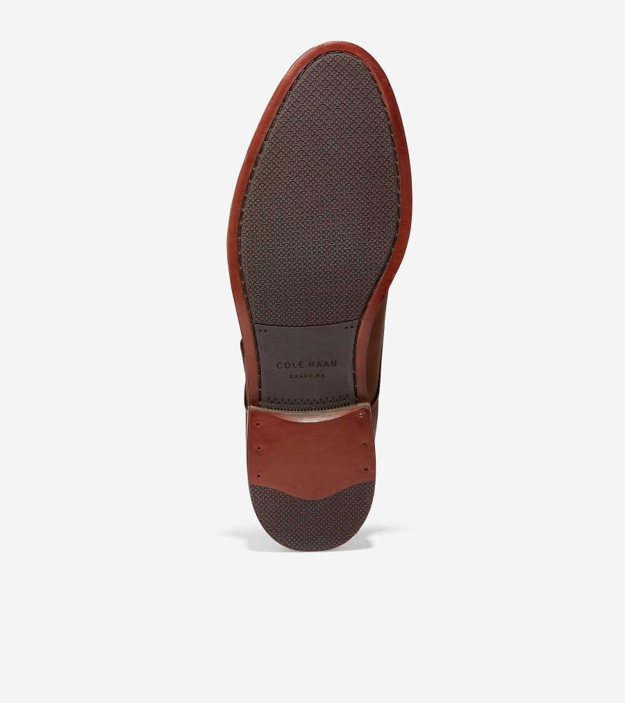 Men Cole Haan Oxfords | Men'S Harrison Monkstrap British Tan