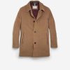 Men Cole Haan Coats & Jackets | Men'S Wool Car Coat Camel