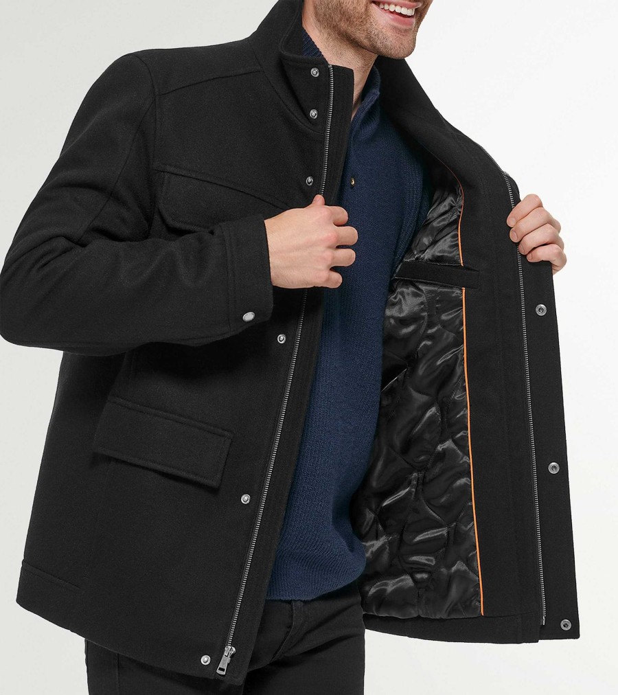 Men Cole Haan Coats & Jackets | Men'S M65 Field Jacket Black