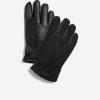 Men Cole Haan Hats, Gloves, & Scarves | Wool Back Leather Glove Caviar