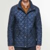 Men Cole Haan Coats & Jackets | Men'S Quilted Barn Jacket Navy