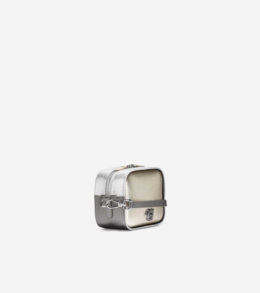 Women Cole Haan Crossbody Bags | Essential Crossbody Camera Bag Silver-Gold