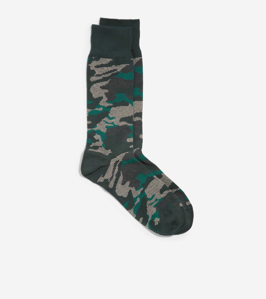 Men Cole Haan Socks | Men'S Modern Camo Crew Socks Green