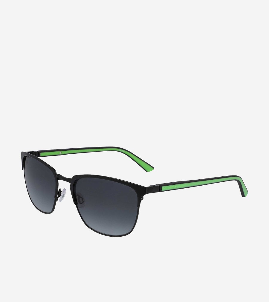 Women Cole Haan Sunglasses | Titanium Square Sunglasses Black