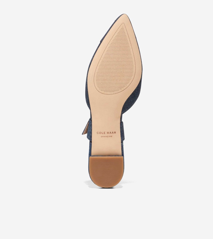 Women Cole Haan Flats & Slip-Ons | Women'S Vandam Buckle Mule Denim