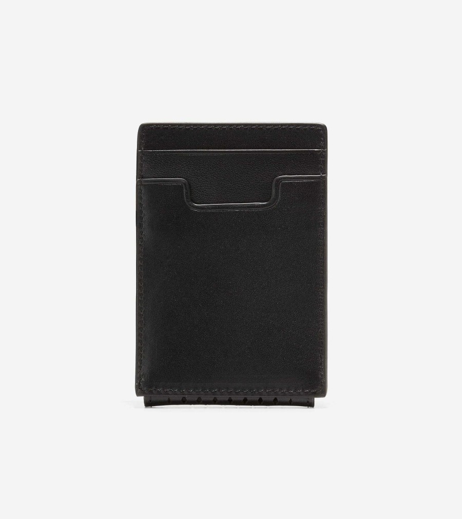 Men Cole Haan Wallets | Washington Perforated Card Case Black