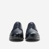 Men Cole Haan Oxfords | Men'S Riginalgrand Wingtip Oxfords Navy Blazer Blue Saffiano-Black