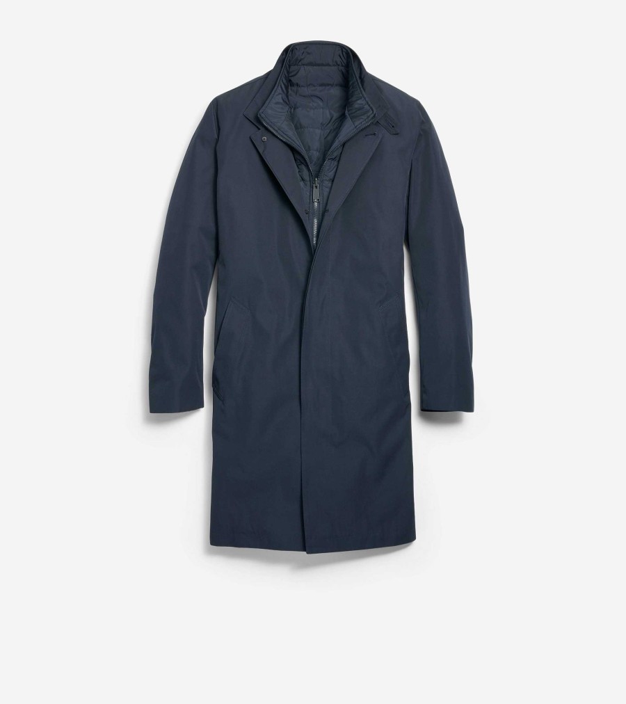 Men Cole Haan Coats & Jackets | Men'S 3 In 1 Jacket Navy