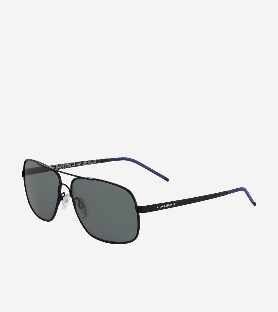 Women Cole Haan Sunglasses | Zer Grand Navigator Sunglasses Black