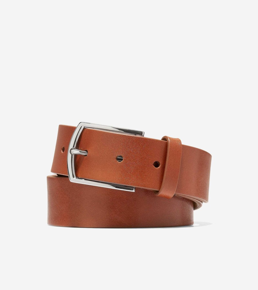 Men Cole Haan Belts | Washington Perforated 35Mm Belt British Tan