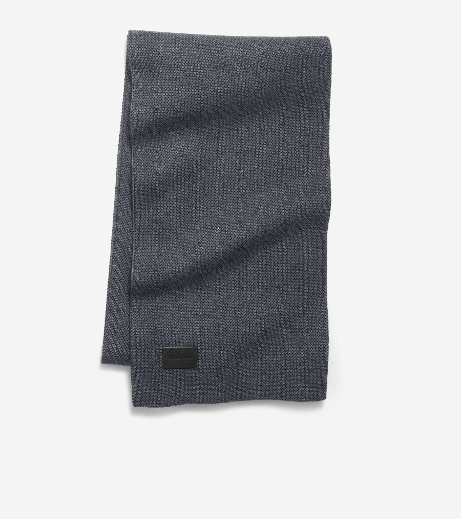 Men Cole Haan Hats, Gloves, & Scarves | Birdseye Scarf Caviar