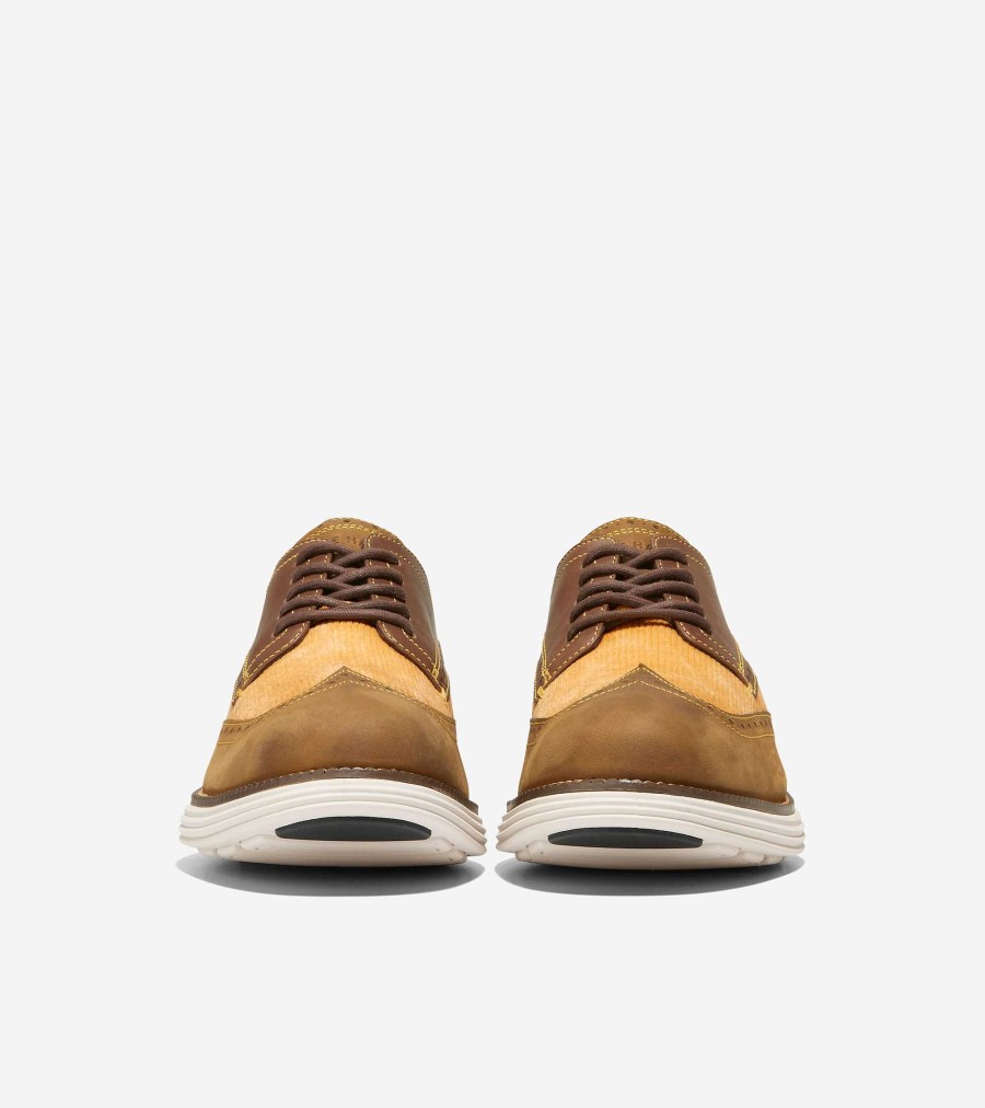 Men Cole Haan Oxfords | Men'S Riginalgrand Wingtip Oxfords Chestnut-Golden Toffee-Ivory