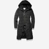 Women Cole Haan Jackets & Coats | Women'S Signature 40" Taffeta Down Coat With Hood Black