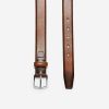 Men Cole Haan Belts | Lewis 32Mm Burnished Leather Belt British Tan