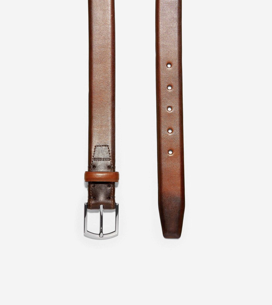 Men Cole Haan Belts | Lewis 32Mm Burnished Leather Belt British Tan