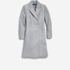 Women Cole Haan Jackets & Coats | Women'S Asymmetrical Peak Lapel Coat Grey