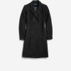 Women Cole Haan Jackets & Coats | Women'S Asymmetrical Peak Lapel Coat Black