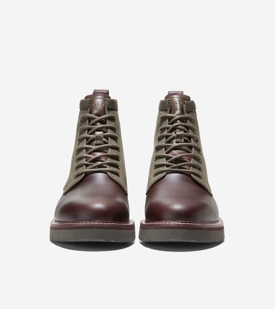 Men Cole Haan Boots | Men'S American Classics Plain Toe Boots Bloodstone-Deep Olive