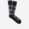 Men Cole Haan Socks | Men'S Classic Argyle Crew Socks Black