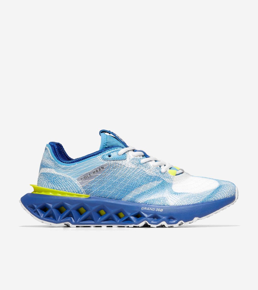 Men Cole Haan Sneakers | Men'S 5.Zer Grand Embrostitch Running Shoe Pacific Blue-Sulphur Spring-Azure Blue