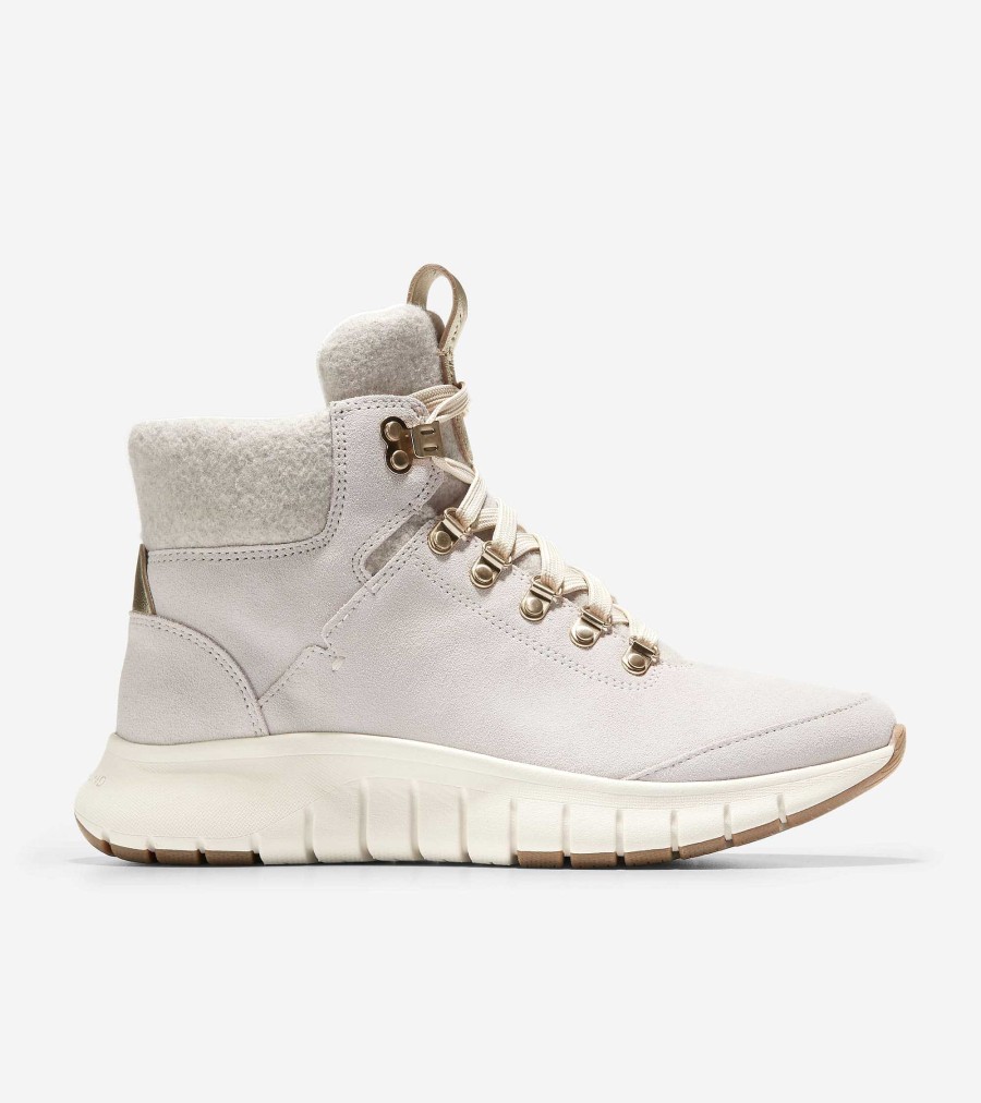 Women Cole Haan Boots | Women'S Zer Grand Field Hiking Boots Birch-Oatmeal-Ivory